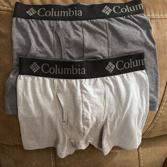 NWOT 2 pairs of Columbia Gray Boxer Briefs Soft Comfort Fit - Picture 5 of 5